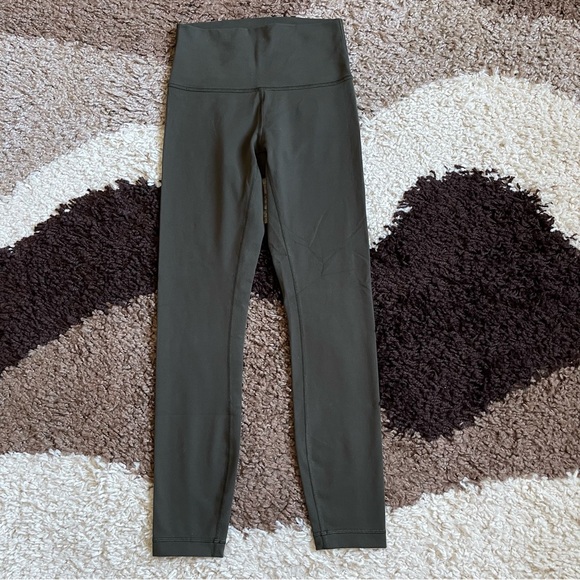 Lululemon Wunder Under High-Rise Tight Sz 4/25" *Full-On Luon In Dark Olive - Picture 4 of 9
